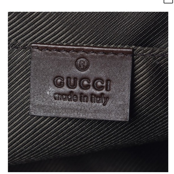 GUCCI Monogram Web Small Cosmetic Case Dark Brown EXCELLENT CONDITION - Picture 2 of 9